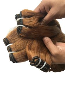 Excelente cabello virgen Remy Malasio de grado superior, 28 pulgadas, dorado, recto, sedoso, máquina recta de hueso, cabello humano de doble trama - Product Image 3