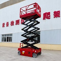 Plateforme de travail aérienne mobile à ciseaux électriques de 7 m, équipement de levage hydraulique, extension de 0,9 m, machinerie de construction