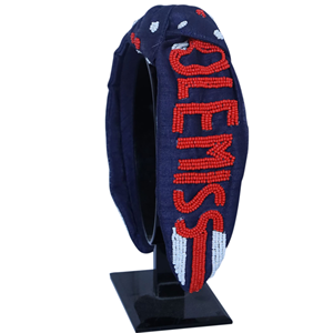 Bandeau brodé de perles de rocaille de haute qualité, écologique, bijoux de mode durables, détail cœur, bandeau brodé de perles de rocaille - Product Image 6