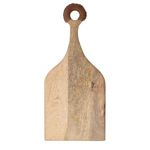 Nouvelle planche à découper en bois d'acacia et de mangue ronde pratique avec poignée planches à découper en bois - Product Image 4