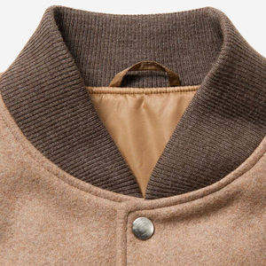 Veste de baseball varsity en cuir véritable avec logo brodé en chenille de haute qualité, manches en cuir véritable, veste bomber pour homme - Product Image 5