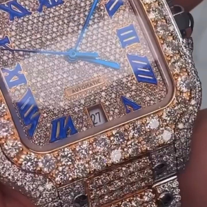 Montre personnalisée tendance pour homme, montre sertie de moissanite, bijoux hip-hop incrustés de diamants - Product Image 4