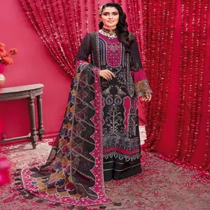 शादी का सूट लक्जरी कपड़े पाकिस्तानी द्वारा डिजाइनरों शिफॉन संग्रह 3 टुकड़ा सूट Riaz द्वारा कला मात्रा Jhoomro