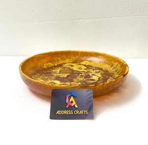 Meilleure vente nordique couleur ambre résine luxe bol plateau maison ornements plateau à dessert décorations résine stockage vaisselle plateau - Product Image 1