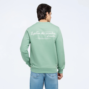 Custom Men's Crew Neck Embroidery Sweatshirt with Pocket 100% Cotton <b>Fleece</b> Autumn <b>Black</b> Hoodie - Product Image 3