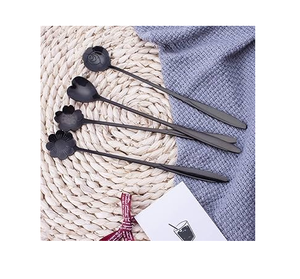 Cuchara de especias de acero inoxidable con espejo, mango de resina, cuchara de postre, barra agitadora, cuchara, vajilla de cocina usada - Product Image 4