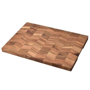 Bloc de boucher en bois d'acacia de haute qualité tailles personnalisées avec joint angulaire et planche à découper à grain d'extrémité à rainure de jus - Product Image 1