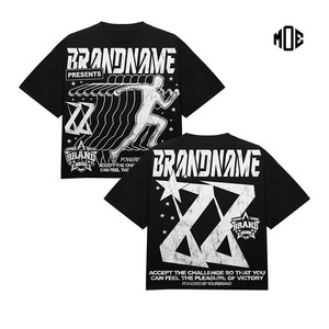 T-shirt noir vintage personnalisé unisexe surdimensionné 250g col rond poids lourd impression de fissures 100% coton T-shirt pour hommes coupe ample - Product Image 2