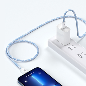 60W TYPE-C à TYPE-C 3M 1101226 BLEU Cuivre pur USB Tipo C Câble de charge rapide 6A/60W/3A emballé dans une boîte - Product Image 3