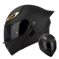 Casques de moto à double lentille en fibre de carbone avec logo personnalisé pour hommes Casque de moto à rabat