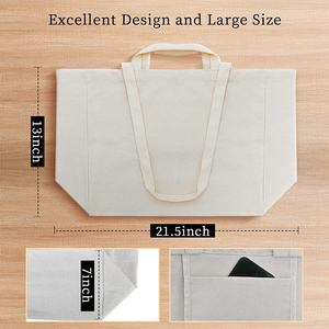 Wholesale Durable Eco Friendly Simple Shopping <b>Canvas</b> <b>Bag</b> Yellow with Your Own Logo Design Printed Cotton <b>Tote</b> <b>Bag</b> - Product Image 5
