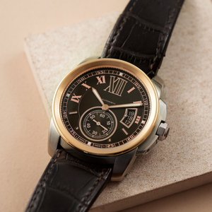 Montre automatique de luxe pour hommes lunette en or rose cadran à chiffres bracelet en cuir petite seconde sous-cadran robe d'affaires montre mécanique - Product Image 2