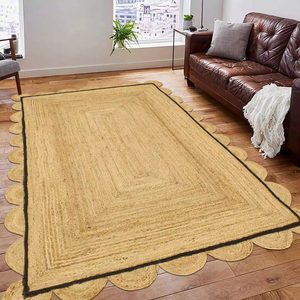 Tapis en jute tressé à la main, authentique et exclusif, tendance, naturel, écologique, tapis tressé à la main, logo personnalisé, prix de vente en gros - Product Image 1