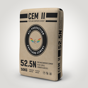 CEM II 52.5N-atz ปูนซีเมนต์ปอร์ตแลนด์ราคาขายส่งความแข็งแรงสูงและสามารถทำแบรนด์วัสดุก่อสร้าง OEM - Product Image 1
