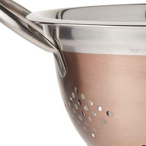 WARE High Grade Stainless Steel Kitchen <b>Colander</b> Decorative Copper for Pastas Fruits Vegetables Salads Premium Metal Tool - Product Image 5