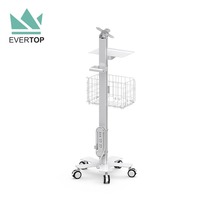 Kiosque médical mobile sécurisé TC02-E pour iPad 2022, chariot universel pour tablette, station de travail médicale pour tablette