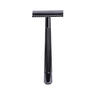 Rasoir de sécurité lisse couleur argent avec poignée Rasoir de sécurité pour hommes Rasoir en acier inoxydable à lame DE robuste Marque privée OEM - Product Image 5