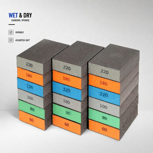 Bloc éponge de ponçage en mousse durable à grain fin, éponge <span class=keywords><strong>abrasive</strong></span> en oxyde d'aluminium pour la finition du <span class=keywords><strong>bois</strong></span> - Product Image 1