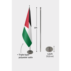 Custom Jordanian Indoor <b>Flag</b> with Digital Printing Aluminum <b>Pole</b> Pennant Style - Product Image 6