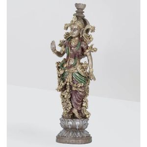 Resistente al agua poliresina pie diosa Radha escultura decoración del hogar accesorio - Product Image 4