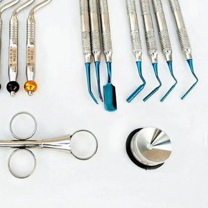 Kit de preparación de hueso Dental de acero inoxidable alemán de alta calidad con cureta Lucas y Mazo instrumentos quirúrgicos dentales - Product Image 4