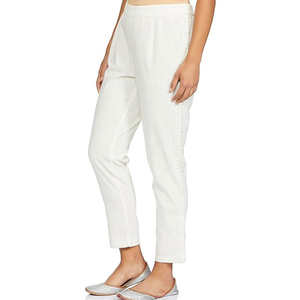 Pantalons pour femmes en toile avec logo personnalisé, taille mi-haute élastique, devant plat, nouvelle arrivée, taille plus, pantalons de survêtement, prix raisonnable - Product Image 4