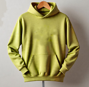 เสื้อฮู้ดผู้ชายสีเขียวมะกอก พิมพ์ลายดาวตามสั่ง ผ้าฝ้าย สวมใส่สบายๆ สำหรับฤดูใบไม้ร่วง ทรงปกติ มีกระเป๋าด้านหน้า - Product Image 6
