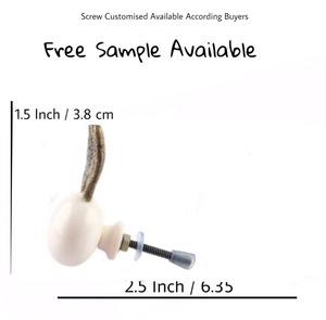 มือจับดึงกระต่ายโลหะเรซินสีขาวแบบทันสมัยสำหรับตู้ห้องครัวห้องนอนตู้ลิ้นชักลูกบิดเซรามิกสำหรับใช้ในห้องน้ำสินค้าส่งออก - Product Image 3