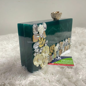 Luxury Resin <b>Clutch</b> Bag with Angel Style Excellent Design for Women's Party Wear & Wending Partyware By FWE - Product Image 4