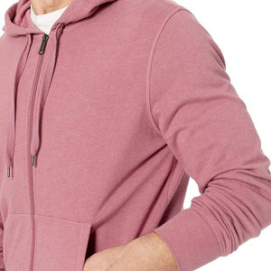 Sudadera con capucha de lana suave de manga larga estilo cremallera clásica para hombre de alta calidad 100% algodón para invierno - Product Image 3