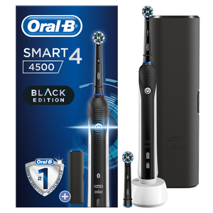 Tête de brosse à dents électrique Oral-B Smart 4 (4500) Oral B Cross Action, dentifrice inclus, deux têtes de brosse, noir - Product Image 1