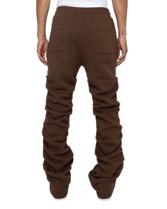 Pantalon de jogging blanc évasé ample personnalisé avec rayures latérales dernière conception 2023 100% coton hommes pantalons de jogging empilés - Product Image 3