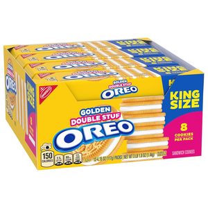 OREO' Double Stuf' Golden Sandwich Cookies, King Size, 12 Snack Packs (8 Cookies Per Pack) - Product Image 3