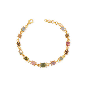 Pulseras de cadena de eslabones chapadas en oro de plata de ley 925 al por mayor para mujer, pulsera de moda, regalos para fiestas de compromiso y boda - Product Image 1