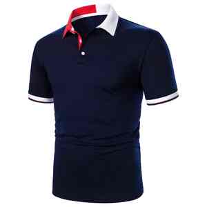 Camisas Polo para hombre, venta al por mayor, moda informal, tela de LICRA de poliéster transpirable de secado rápido diseñada para uniformes de entrenamiento deportivo de EE. UU. - Product Image 2