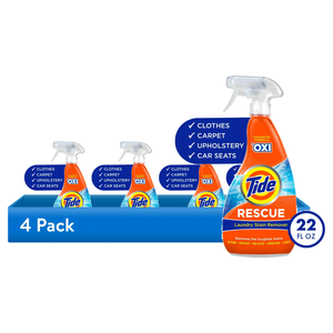 (Pack de 4) Tide Rescue Plus Oxi Tableware Stain Remover Cleaning Spray Wash Spot Cleaner 22 oz Écologique Séchage Rapide Sans Parfum - Product Image 2