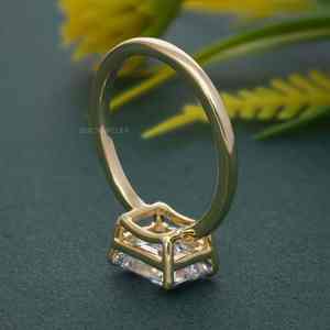 Moda 2Ct IGI certificado VVS laboratorio cultivado diamante chapado en oro 925 Plata East West radiante anillo de compromiso joyería mujeres regalos - Product Image 5