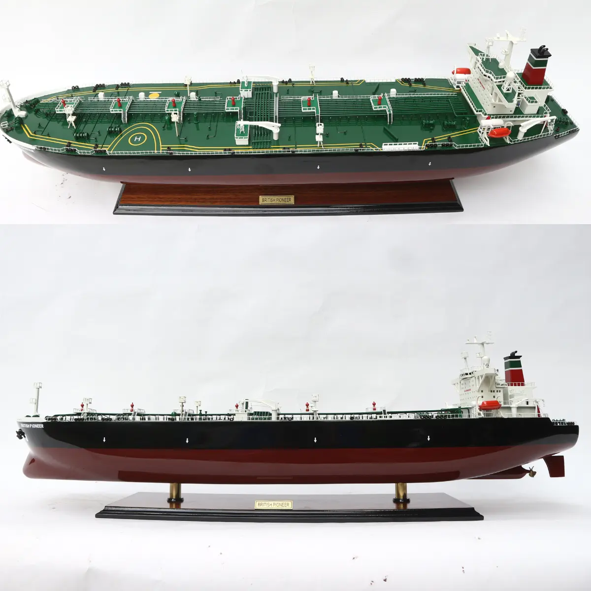 BRITISHH PIONEER MODEL TANKER minyak mentah-kerajinan tangan MODEL kapal kayu-MODEL kapal minyak bumi untuk dekorasi