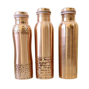 Wholesale Pure <b>Copper</b> <b>Water</b> <b>Bottle</b> With Embossed Patten Design Leakproof Ayurvedic <b>Copper</b> <b>Bottle</b> For Daily Hydration & Yoga Use - Product Image 2