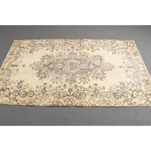 พรมตุรกีโบราณ ขนาด 3.7x6.5 ฟุต, พรมเปอร์เซียสีเบจ - Product Image 2