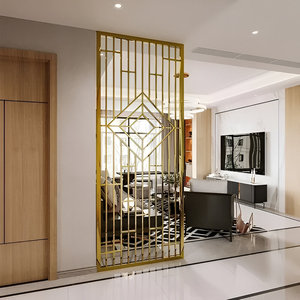 Elegant Foldable Privacy <b>Screen</b> 304 Stainless Steel Room <b>Divider</b> Ideal Wall Partition for <b>Office</b> Home Living Room and Restaurant - Product Image 1