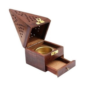High on Demand Premium Sesame Wood Craft <b>Incense</b> <b>Cone</b> Burner Holder Custom Aromatherapy Essence Bakhoor Burner at Best Prices - Product Image 1