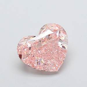 เพชรรูปหัวใจ 3.01 กะรัต VVS2 สีชมพูเข้มแฟนซี เพาะเลี้ยงในห้องปฏิบัติการ - Product Image 1