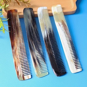 Peigne en corne de buffle naturel, peignes à cheveux antistatiques, peigne en corne de bœuf, exportation de corne, prix bas, logo personnalisé - Product Image 1