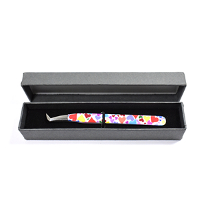 Pinzas para Extensión de Pestañas Tipo L con Punta de Fibra, Marca Privada, Recubrimiento de Papel, Diseño de Corazón, Punta con Acabado de Espejo, Diseño Personalizado - Product Image 6