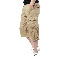 Mens Trendy Design 3 Quarter Jogger Slim Fit Shorts Tapered Sweat Pants