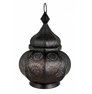 <b>Decorative</b> Metal Lantern Hanging Design Painted Finishing Candle <b>Moroccan</b> Lanterns Multiple Shaped Ramadan T-Light Holder - Product Image 4