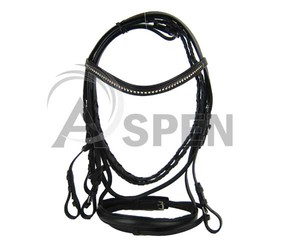 Cabestro de Cuero de Primera Calidad Hecho a Mano con Brida Brillante, Riendas de Goma Antideslizantes, Cabestros Resistentes y Extraíbles - Product Image 3