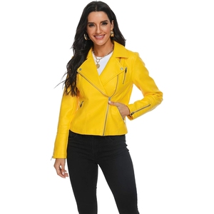 Veste en cuir pour femme, style nouveau, hiver, respirante, manches longues, couleur et logo personnalisables - Product Image 4