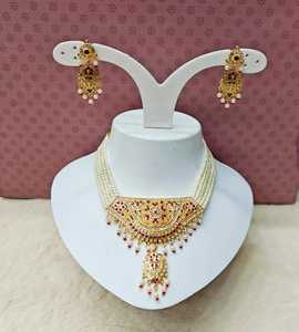 Elegant Bridal Fashion Jewelry <b>Top</b> Indian Manufacturer Premium Quality <b>Gold</b> Plated AD CZ Kundan Stainless Steel Zircon <b>Chains</b> - Product Image 1